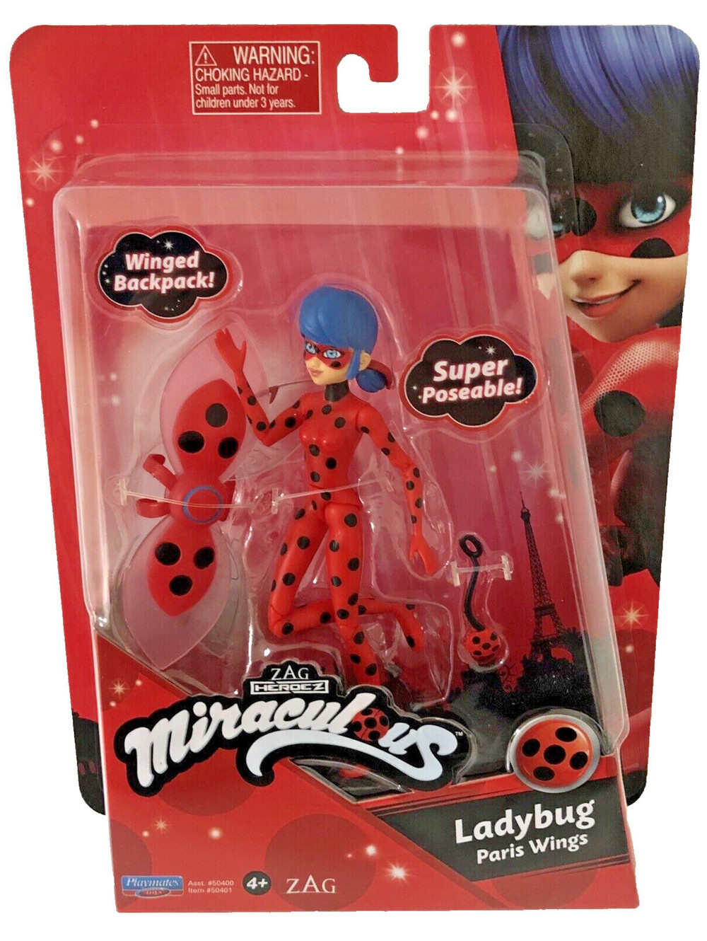 Miraculous LADYBUG PARIS WINGS 5" Doll Figure Zag Heroes Action Figure Toy - New